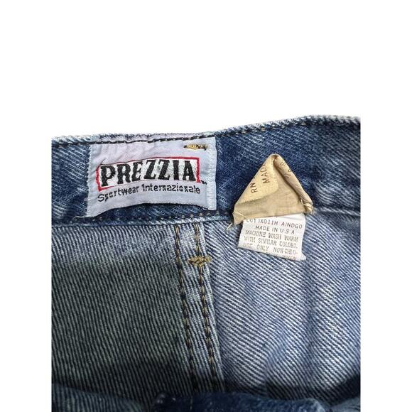 Vintage 90s Prezzia High Waisted Acid Wash Denim Mom Jeans‎ - Retro - 7 Juniors - Picture 6 of 10
